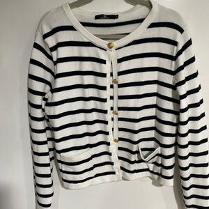 Striped Black and White Women's Sweater